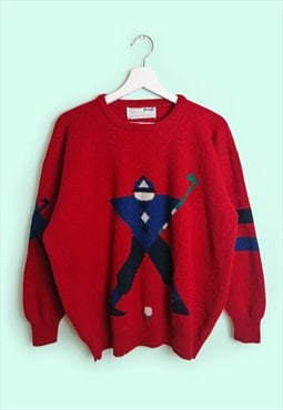 NICK FALDO Pringle of Scotland Vintage 80's Novelty Sweater 