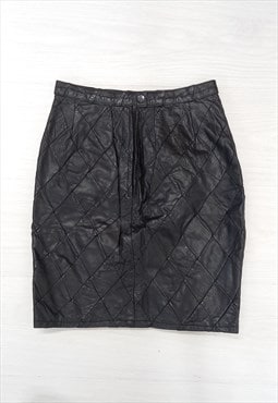 00s Blush Diamond Cut Mini Skirt Black