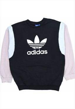 Adidas 90's Spellout Crewneck Sweatshirt XLarge Black