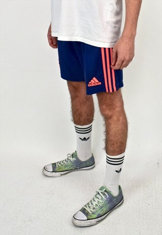 MEN'S VINTAGE 90'S ADIDAS BLUE & ORANGE SHORTS