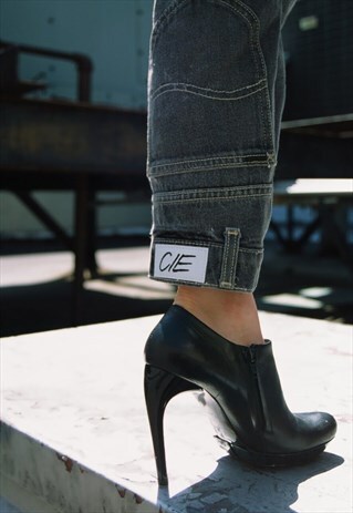 PHOENIX REWORKED DENIM UPSIDE-DOWN JEAN