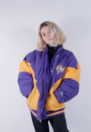 VINTAGE UNISEX NFL VIKINGS PUFFA WINTER JACKET