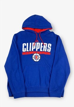 Vintage ADIDAS LA Clippers Embroidered Hoodie Blue S BV17820