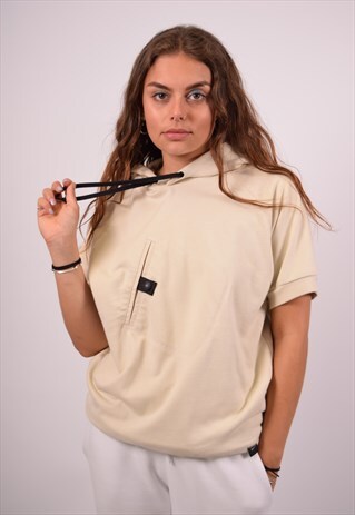 VINTAGE NIKE HOODIE JUMPER BEIGE