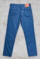 Vintage Levi's 511 Trousers Blue Chinos Slim Fit W34 L32