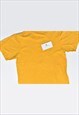 VINTAGE 90'S ADIDAS T-SHIRT TOP LOOSE FIT YELLOW
