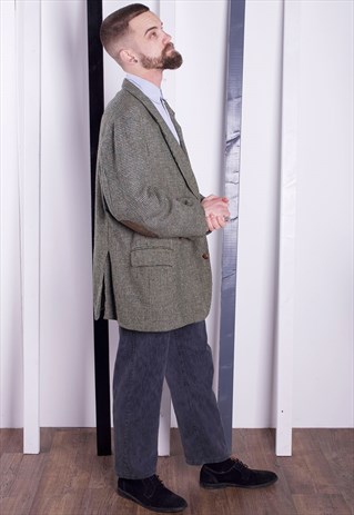 HARRIS TWEED JACKET. 1970S VINTAGE BLAZER. UNISEX.