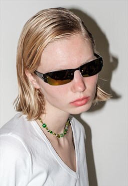 Vintage Y2K slim reflective agent's sunglasses / UNISEX