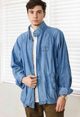 VINTAGE NAUTICA DENIM JACKET LOGO 90S XL 23.1