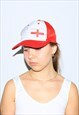 Vintage 90s England dad cap in red / white