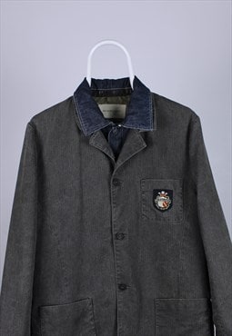 Burberry vintage denim cotton jacket logo 2 v 1 XS S