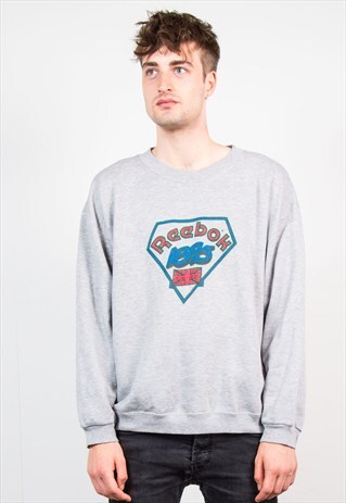 90'S GREY REEBOK SPORTS SWEATSHIRT