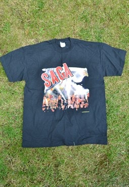 Vintage 1998 SAGA DeTours Rock Band Single stitch T-shirt