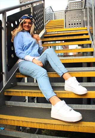 VINTAGE PUMA BABY BLUE SWEATER