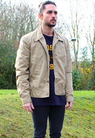 VINTAGE 80S MENS JACKET - RETRO - LARGE - BOMBER INDIE