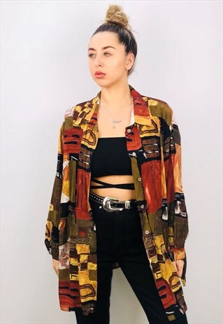 VINTAGE OVERSIZED PATTERN SHIRT