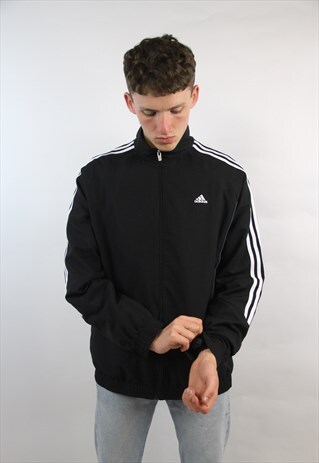 VINTAGE ADIDAS 90'S BLACK ZIP-UP JACKET