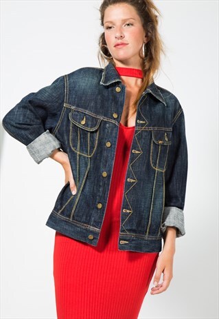 VINTAGE 80S CLASSIC LEE BASIC DENIM JACKET / S0076