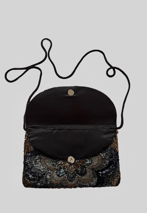 Black Beaded Purse La Regale LTD