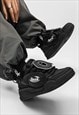 CHUNKY SOLE SNEAKERS RETRO SPORT SHOES SKATER TRAINERS BLACK