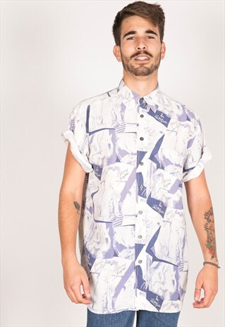 VINTAGE 80S / PRINTED SHIRT / R01524