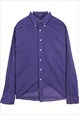 Vintage 90's Chaps Shirt Long Sleeve Button Up Check Purple
