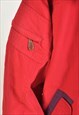 VINTAGE 80S LINED BOMBER JACKET IN RED