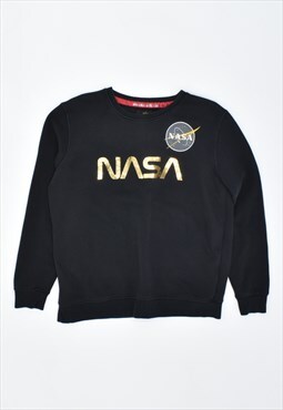 Vintage 90's Alpha Industries Sweatshirt Jumper Black