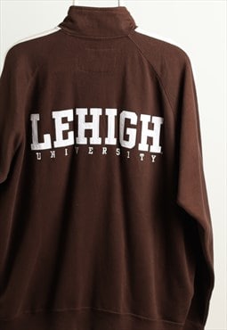 Vintage Champion Lehigh University Zip up Logo Sweatshirt 