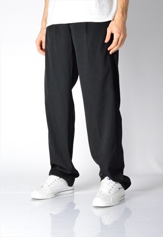VINTAGE 90S BLACK MINIMALIST PANTS