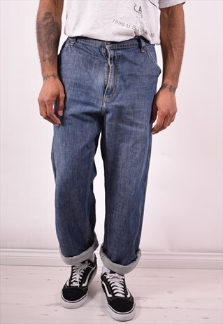 CARHARTT MENS VINTAGE JEANS W38 L33 BLUE 90S