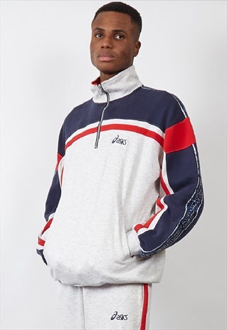 VINTAGE 90'S ASICS GREY TRACKSUIT