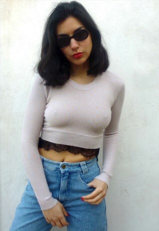 90'S RIBBED CROP TOP