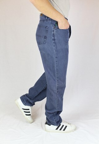 MENS VINTAGE PAUL SMITH JEANS W32 L32 STRAIGHT MOD BUTTONS