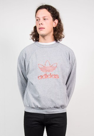 VINTAGE 90'S GREY ADIDAS SWEATER