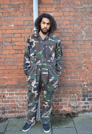 VINTAGE DUCK BAY CAMO OVERALLS