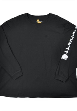 Vintage Carhartt Long Sleeve T-Shirt Black Ladies XXXL