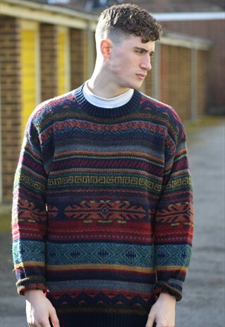 VINTAGE // 80'S // PATTERNED JUMPER