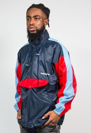 ADIDAS 90'S VINTAGE WATERPROOF CAGOULE JACKET
