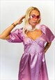 JUNGLECLUB METALLIC PINK 90'S PARTY DRESS 