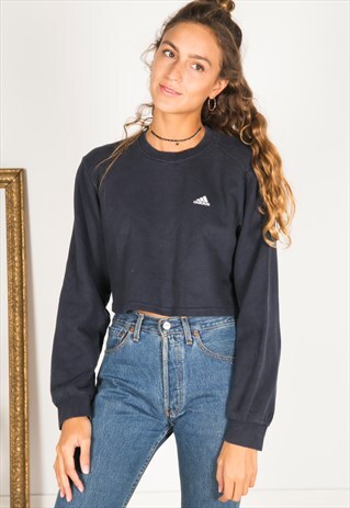 VINTAGE 90S USA CROP SWEATSHIRT/ R003