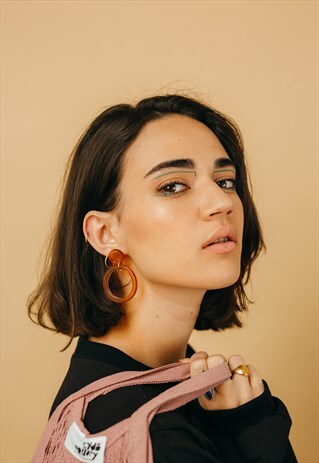 ACRYLIC HOOP EARRINGS