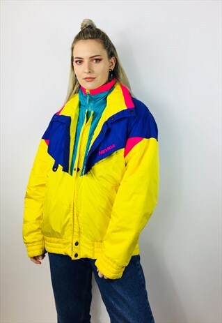VINTAGE 80S NEVICA SKI RAVE PUFFER COAT