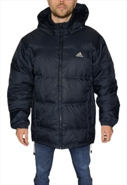 Adidas Puffer Jacket With Hood Down Filled Size Large
