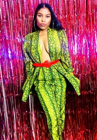 VINTAGE OLIVE SNAKESKIN CO-ORD