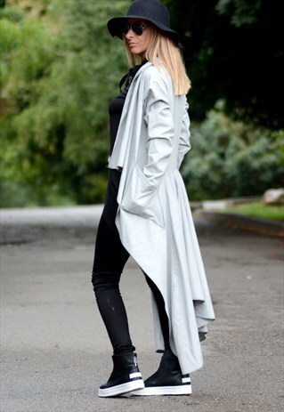 LONG COAT/ WOMEN'S LONG JACKET/ ASYMETRIC WOMEN'S JACKE