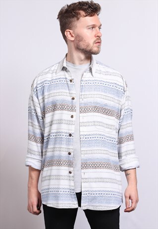 VINTAGE AZTEC PATTERNED SHIRT
