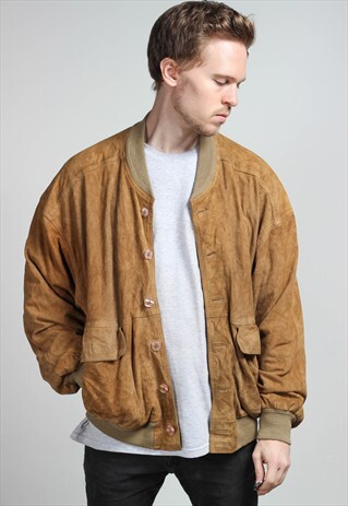 VINTAGE SUEDE BOMBER JACKET