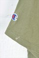VINTAGE CHAMPION T-SHIRT CREW NECK KHAKI LARGE