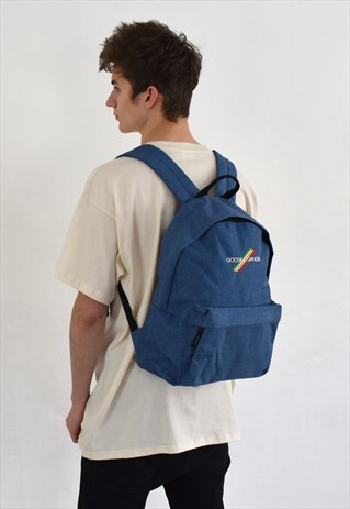 G&G UNISEX DENIM MULTI LINES RUCKSACK